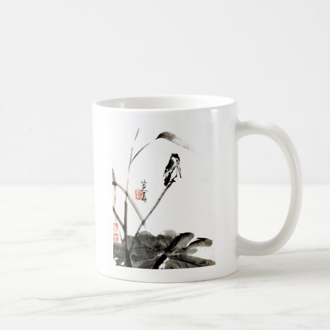 Chinese ancient watercolor paintings coffee mug (Right)