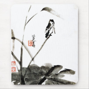 Chinese ancient watercolor paintings mouse mat