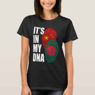 Chinese And Bangladeshi Mix DNA Flag Heritage T-Shirt
