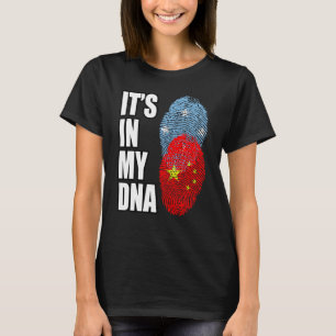 Chinese And Micronesian Mix DNA Heritage Flag T-Shirt