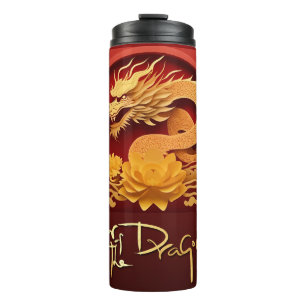 Chinese and Vietnamese Wood Dragon Year 2024 TT Thermal Tumbler