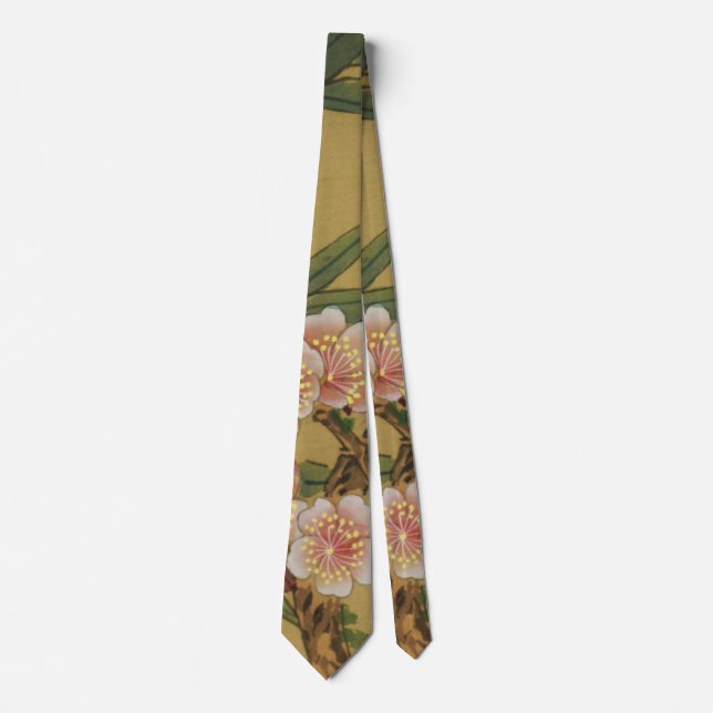 Chinese Antique Cherry Blossoms Tie (Front)