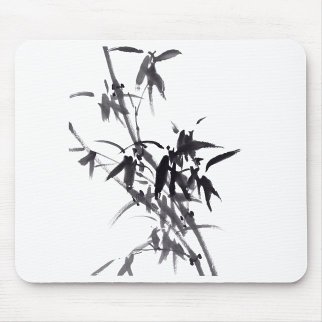 Chinese art with bamboo painting mouse mat (Front)