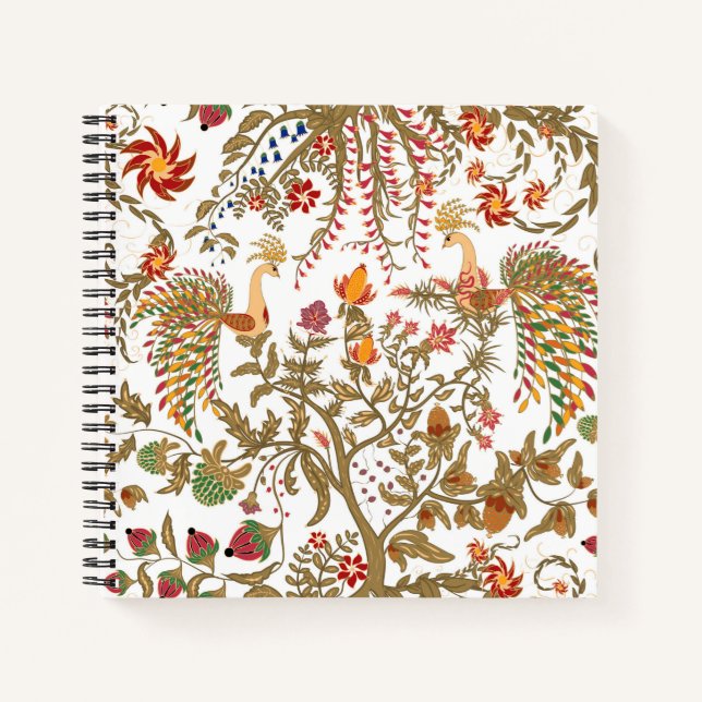 Chinese asian birds forest tree paradise tradition notebook (Front)