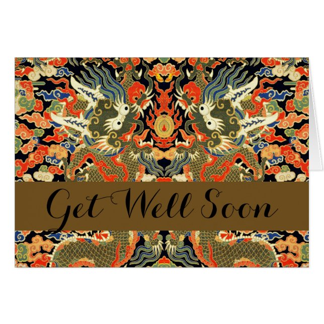 Chinese Asian Dragon Colourful Art (Front Horizontal)