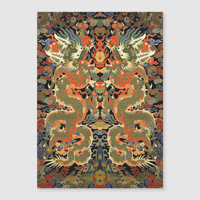 Chinese Asian Dragon Colourful Art (Front)