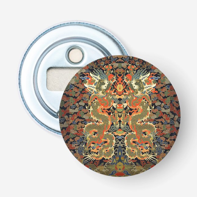 Chinese Asian Dragon Colourful Art Bottle Opener (Front)