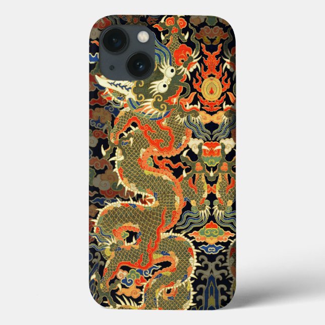 Chinese Asian Dragon Colourful Art Case-Mate iPhone Case (Back)