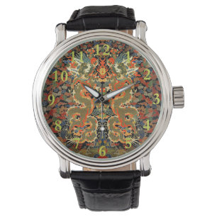 Chinese Asian Dragon Colourful Art Watch