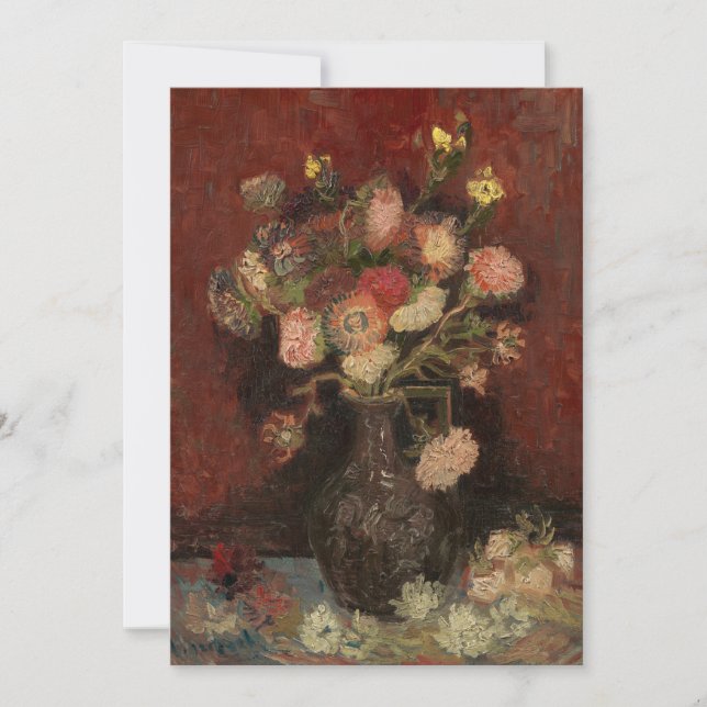 Chinese Asters and Gladioli | Vincent van Gogh (Front)