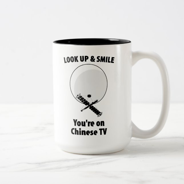 Chinese Balloon Look Up And Smile Two-Tone Coffee Mug (Right)