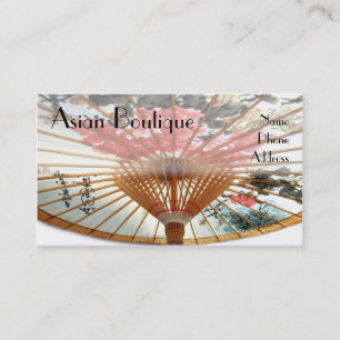 Chinese Bamboo Umbrella -- Asian Goods Business Card