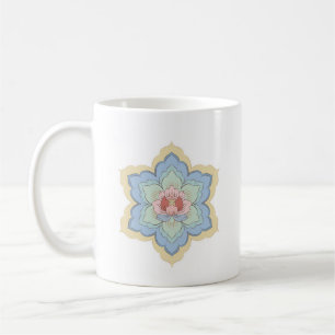 Chinese Baoxiang Flower in Peach & Sky Coffee Mug