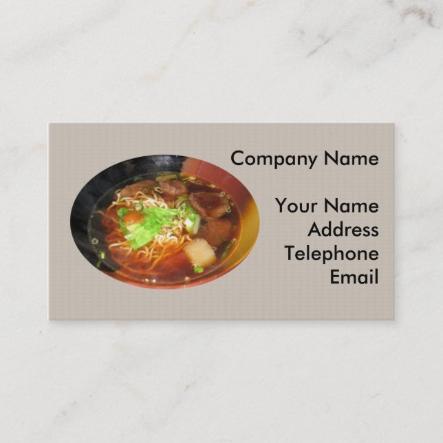 Chinese Beef Noodle Dish Business Card (Front)