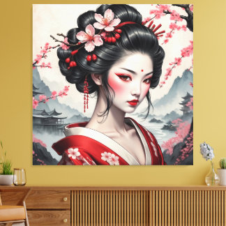 chinese beutey canvas print