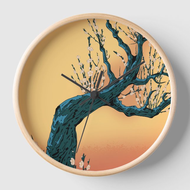 Chinese Blossom Tree Clock (Front)