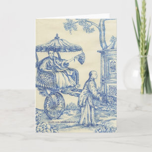 Chinese Blue Toile Card