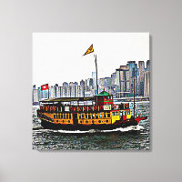 Chinese Boat Victoria Harbour Hong Kong