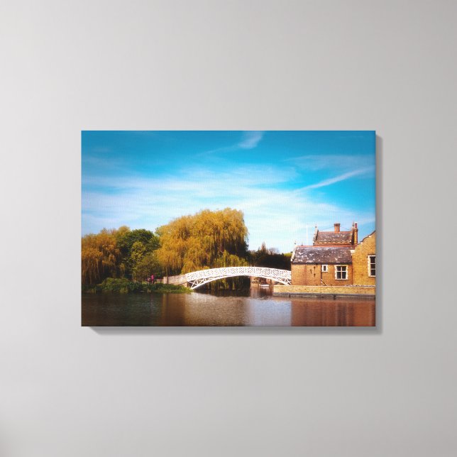 Chinese bridge at Godmanchester Canvas Print (Front)