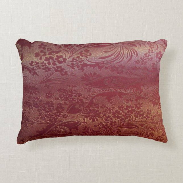 Chinese Brocade Pink Decorative Cushion (Front)