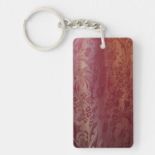 Chinese Brocade Pink Key Ring