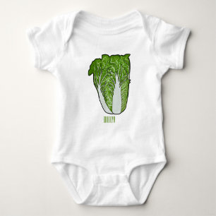 Chinese cabbage cartoon illustration  baby bodysuit