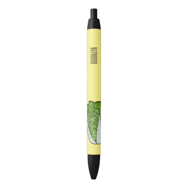 Chinese cabbage cartoon illustration  black ink pen (Front Vertical)