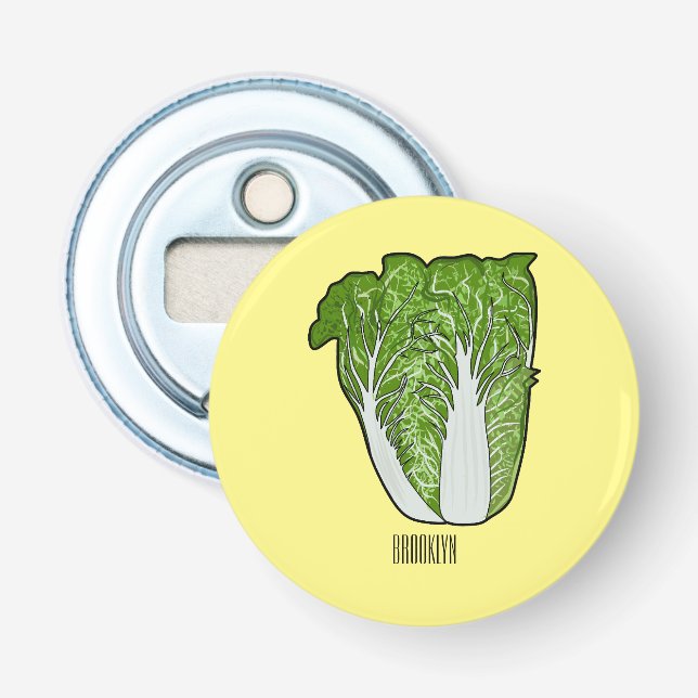 Chinese cabbage cartoon illustration  bottle opener (Front)