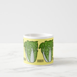 Chinese cabbage cartoon illustration  espresso cup