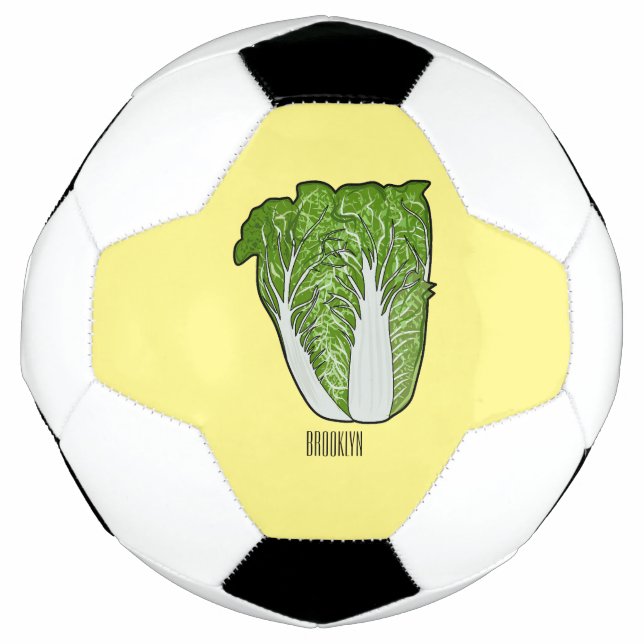 Chinese cabbage cartoon illustration  football (Front)