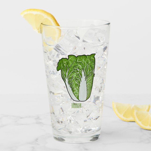 Chinese cabbage cartoon illustration  glass (Front Ice)