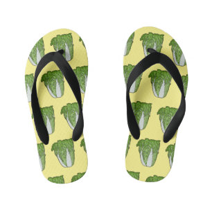 Chinese cabbage cartoon illustration  kid's flip flops