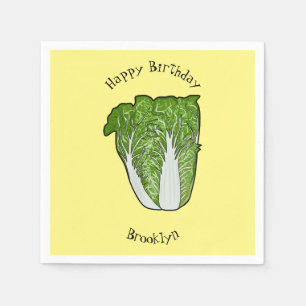 Chinese cabbage cartoon illustration napkin