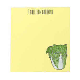 Chinese cabbage cartoon illustration  notepad