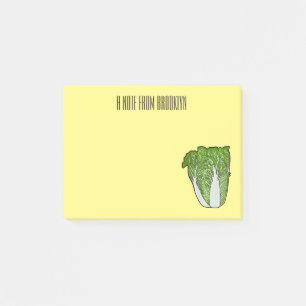 Chinese cabbage cartoon illustration  post-it notes