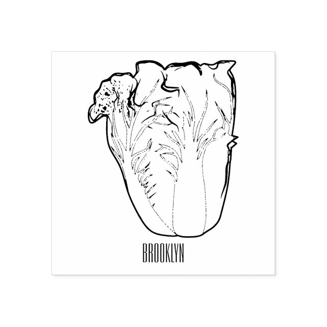 Chinese cabbage cartoon illustration rubber stamp (Imprint)