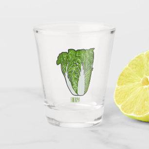 Chinese cabbage cartoon illustration  shot glass