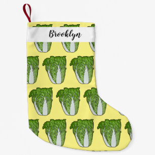 Chinese cabbage cartoon illustration small christmas stocking