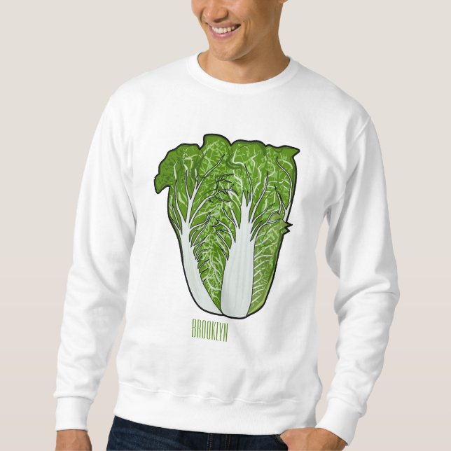 Chinese cabbage cartoon illustration  sweatshirt (Front)