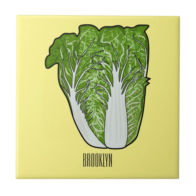 Chinese cabbage cartoon illustration  tile (Front)