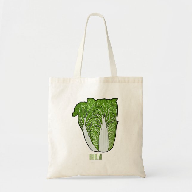 Chinese cabbage cartoon illustration  tote bag (Front)