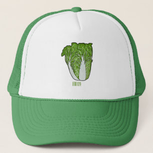 Chinese cabbage cartoon illustration trucker hat