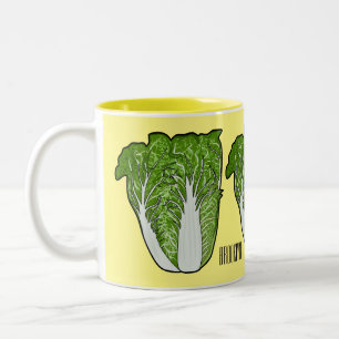 Chinese cabbage cartoon illustration  Two-Tone coffee mug