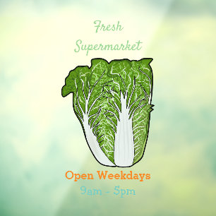 Chinese cabbage cartoon illustration window cling