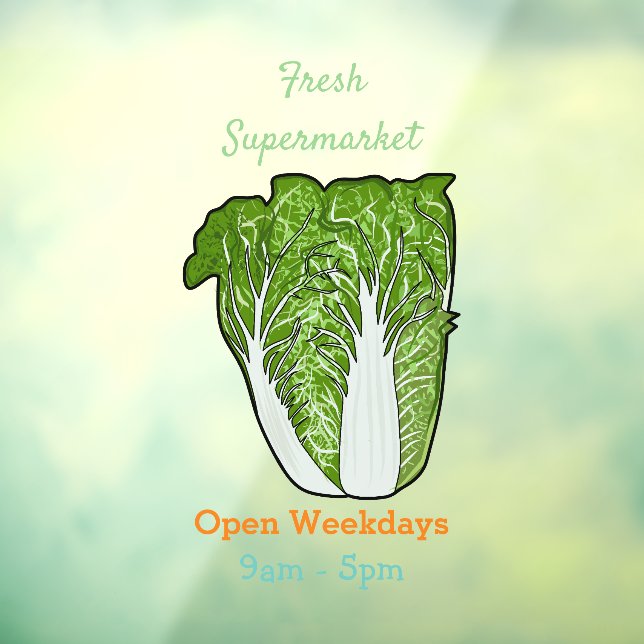 Chinese cabbage cartoon illustration window cling (Sheet 3)