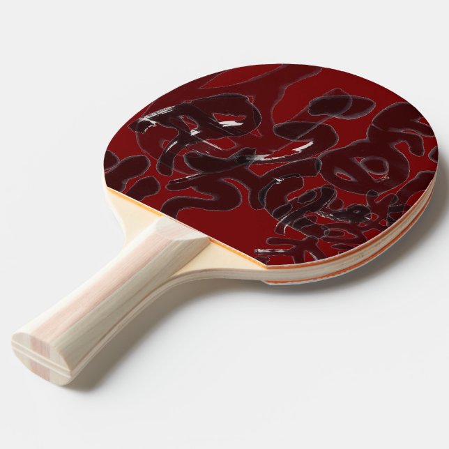 Chinese Calligraphy- Dao follows Nature 道法自然 Ping Pong Paddle (Front Angle)