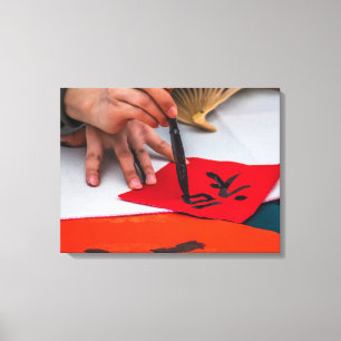 Chinese Calligraphy demonstration canvas print