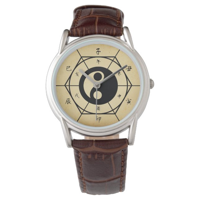 Chinese Characters Dial with Taichi Ying and Yang Watch (Front)
