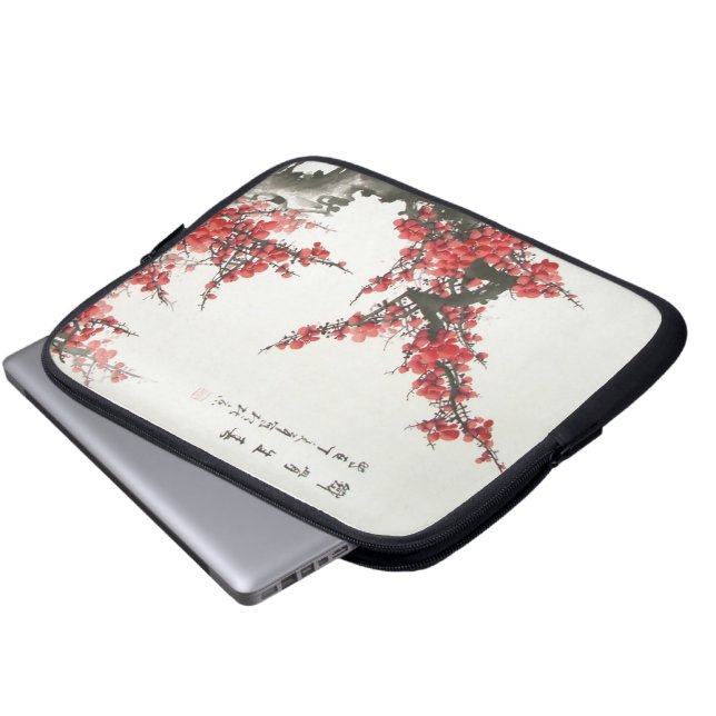 Chinese Cherry Blossom Laptop Sleeve (Front Bottom)