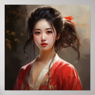 Chinese Classical Style Girl Poster - Exquisite Tr